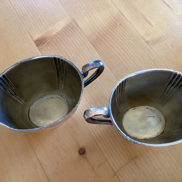Vintage silver or silver plated? Creamer, sugar bowl, and teapot - WM Roger’s - Picture 15 of 16